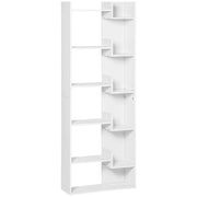 Libreria 6 livelli design irregolare ¨C zephmum ¨C bianco 60x21x162.5