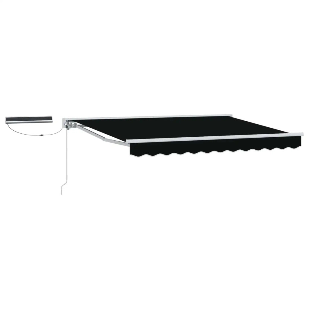 Tettuccio Elettrico Retrattile Nero e Bianco 3,5 x 2,5 m 3421800