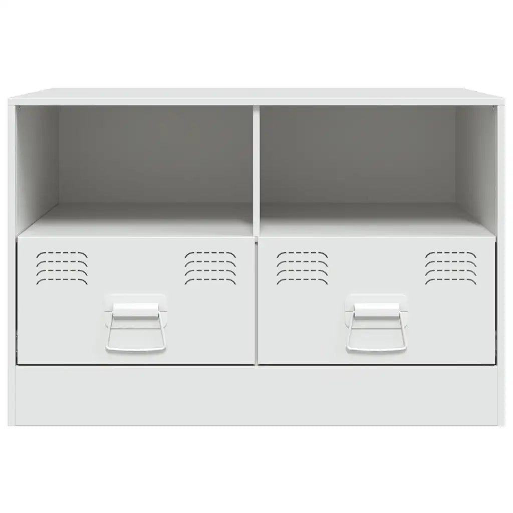 Mobile TV | Armadietto TV | Mobile Porta TV Bianco 67x39x44 cm in Acciaio