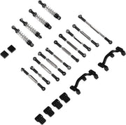 Set di upgrade per demper di urto - Alluminio - Adatto per WPL C24/C14/C14K/C24K - 4 demper di urto - 10 bracci di torsione - Leggero - Ricambi per auto RC