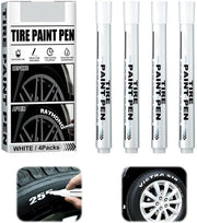 Set di punte di gomma per matite permanenti - Bianco - 14,5 cm - 3 mm - Idroprofondo - Adatto per legno/stone - Marker