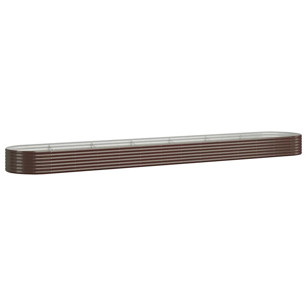 Vaso Giardino Acciaio Verniciato a Polvere 544x100x36cm Marrone cod mxl 66759