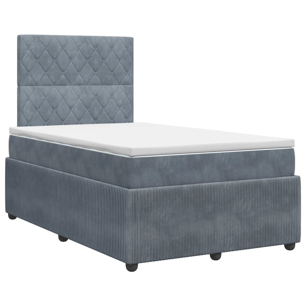 Letto box spring con materasso Grigio Scuro 120 x 200 cm 3454578