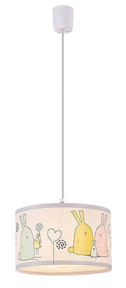 Lampada sospensione bimbi Rabalux Flappy E27 40W conigli