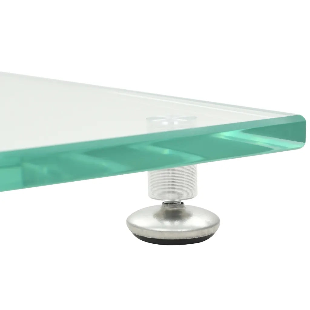 Supporti per Altoparlanti 2 pz Vetro Temperato a Colonne Argento CFW5203876
