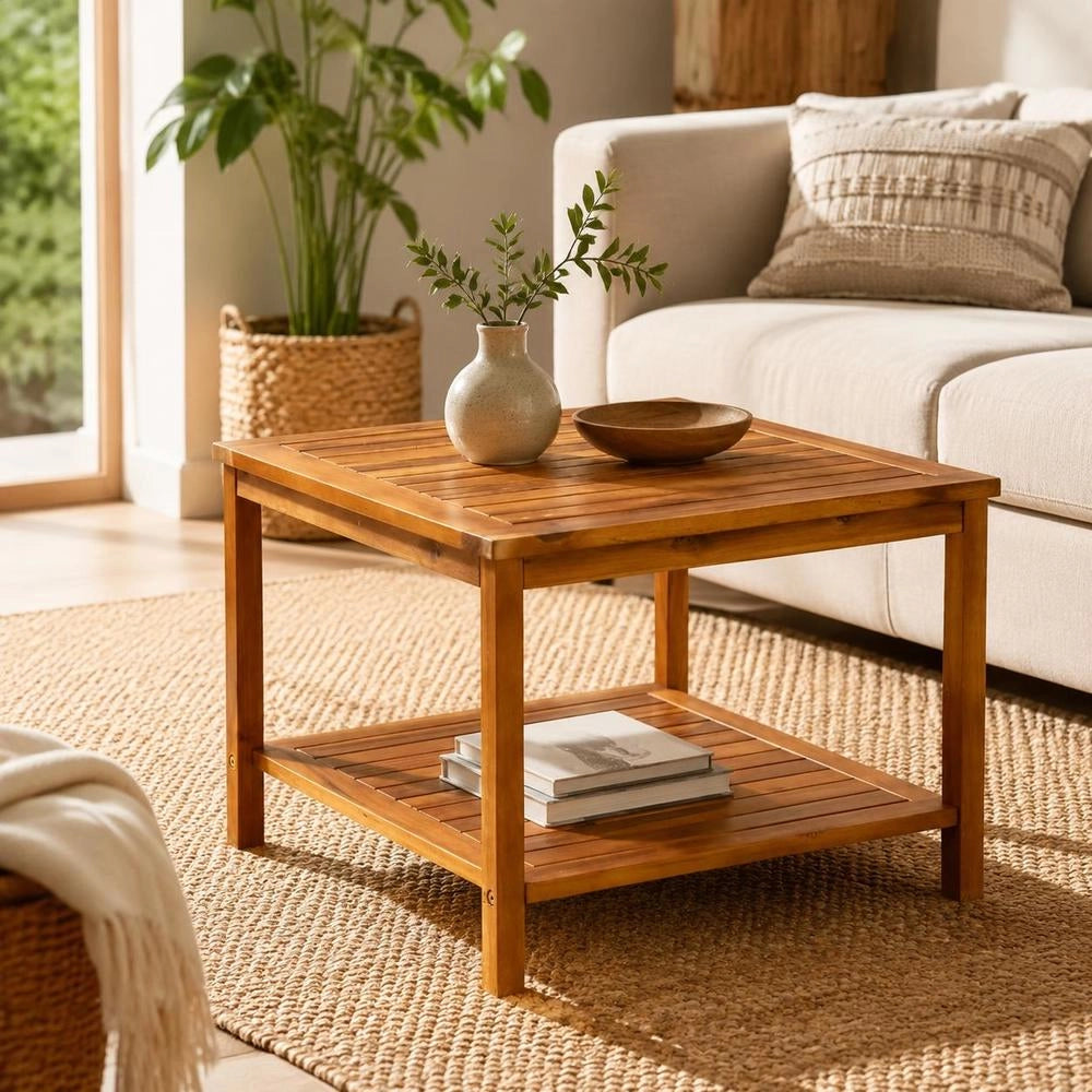 Coffee Table 60x60x45 Cm Solid Acacia Wood