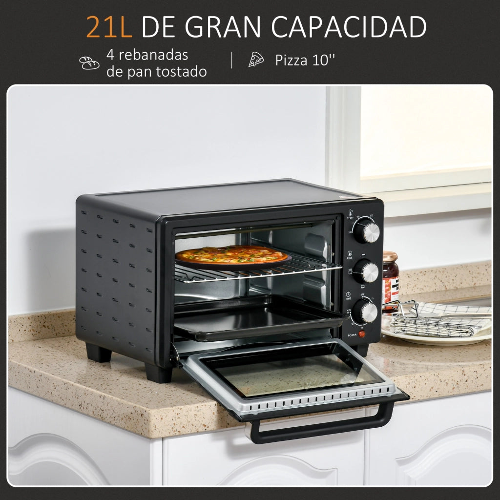 Forno Elettrico da Tavolo 21L ¨C Xylo ¨C 1400W Timer 60min Temperatura 230¡ãC Nero