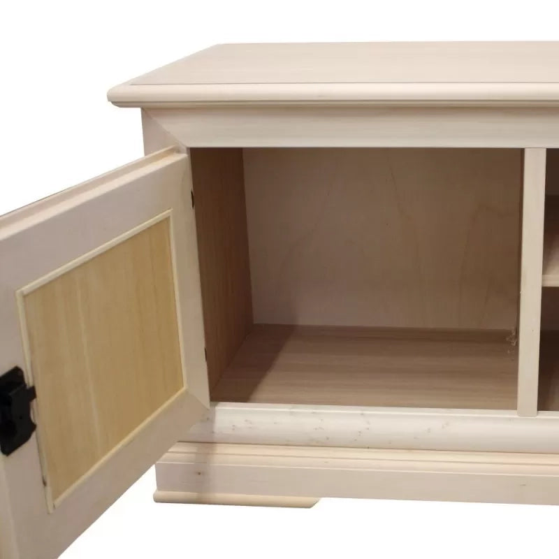 Porta tv 2 porte 1 vano a giorno legno grezzo 162x51x61 (3128) - Mobili 2G