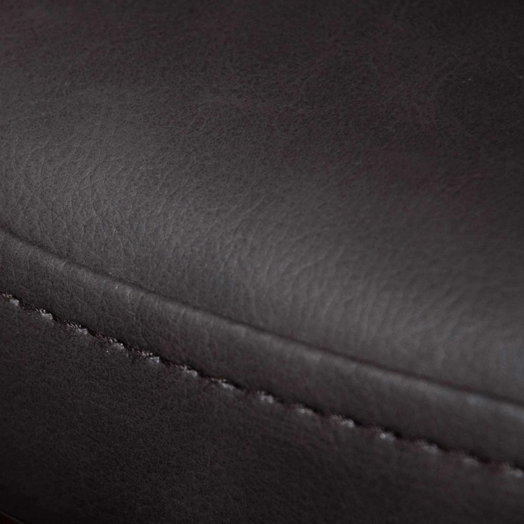 LÚZETE - POLTRONA MANDARINA IN SIMILPELLE ANTRACITE GAMBE COLORE NERO