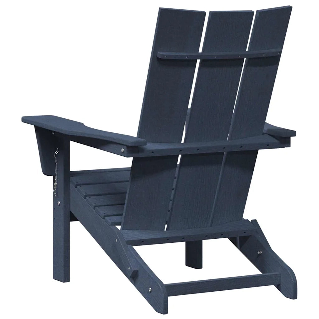 vidaXL Sedia Adirondack Pieghevole Navy 74.5 x 80.5 x 90cm Plastica