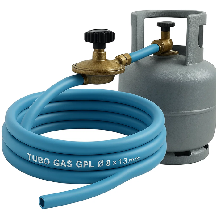 Tubo flessibile in gomma per gas gpl per impianti sicuri *** lunghezza metri 10, confezione 1