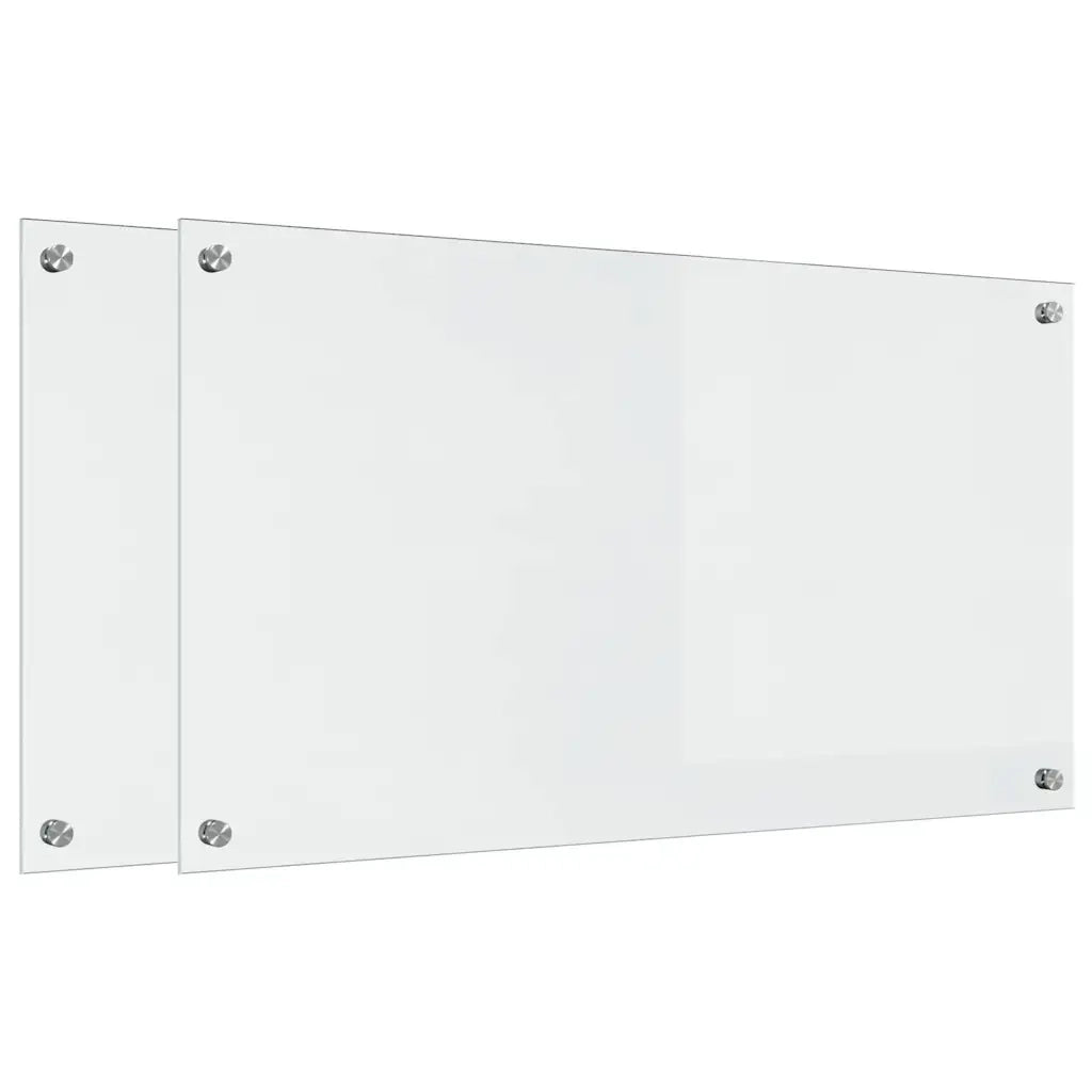 Schienale da cucina 2 pz Trasparente 90 x 50 cm CFW4924746