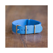 Trade Shop - Cinturino In Nylon Universale Ricambio Orologio Larghezza 18mm Blu -