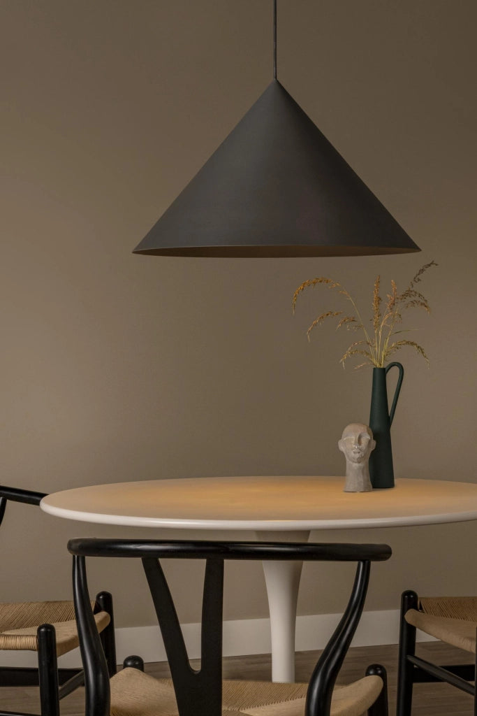 Lampada sospesa SPITZE 1xE27 metallo grigio nero Lucide