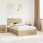 Struttura del letto con cassetto Rovere Sonoma 120 x 190 cm