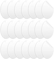 21 pezzi di ornamento a forma di cerchio in acrilato bianco per sedia a dondolo e progetto di DIY e decorazione con vinile (2 mm 4 pollici)