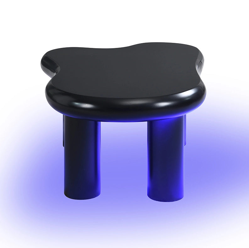 Tavolino da caffè nero a nuvola in MDF con LED 16 colori e cassetto