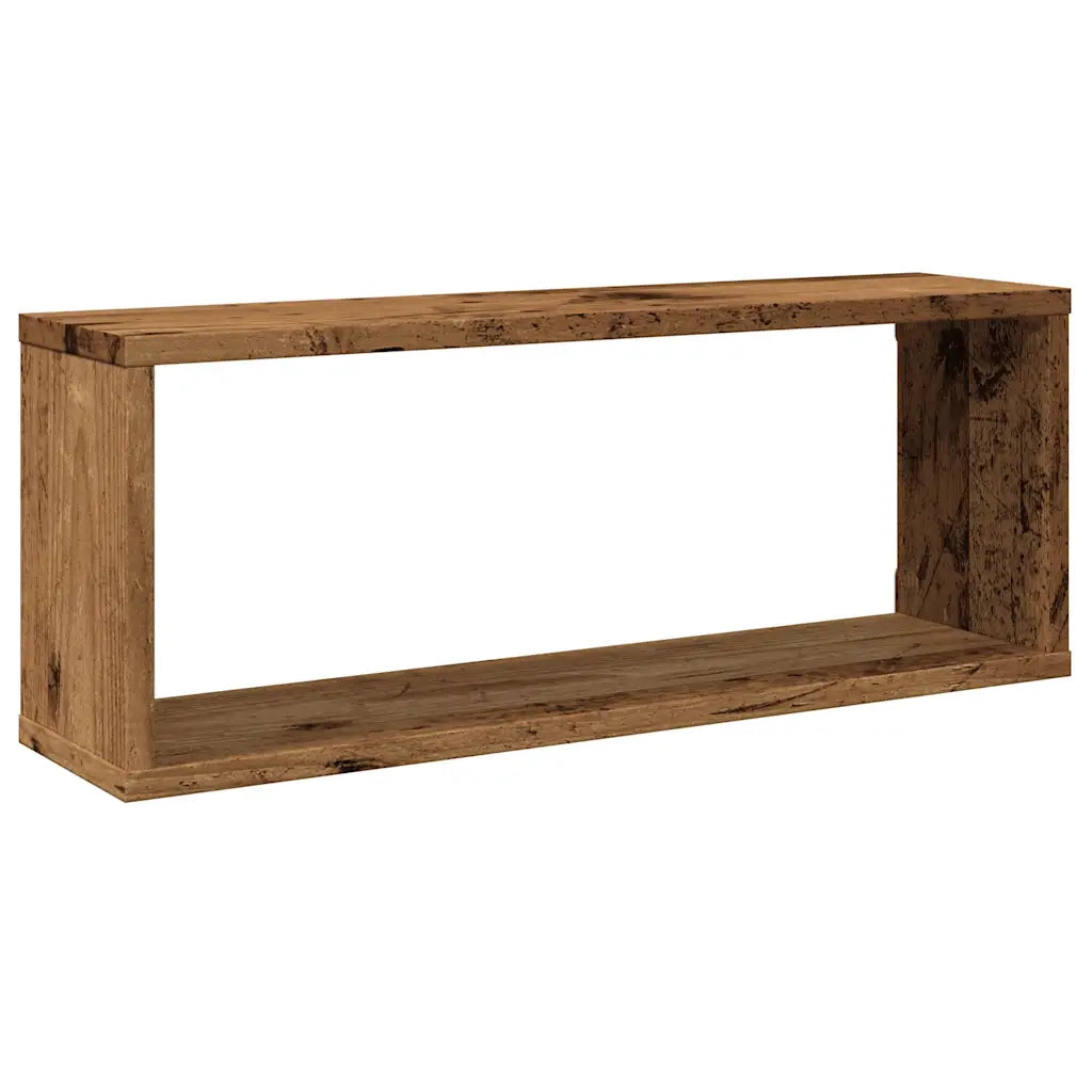 Mensole a Cubo Muro 6 pz Legno Antico 60x15x23 cm in Truciolato 856588