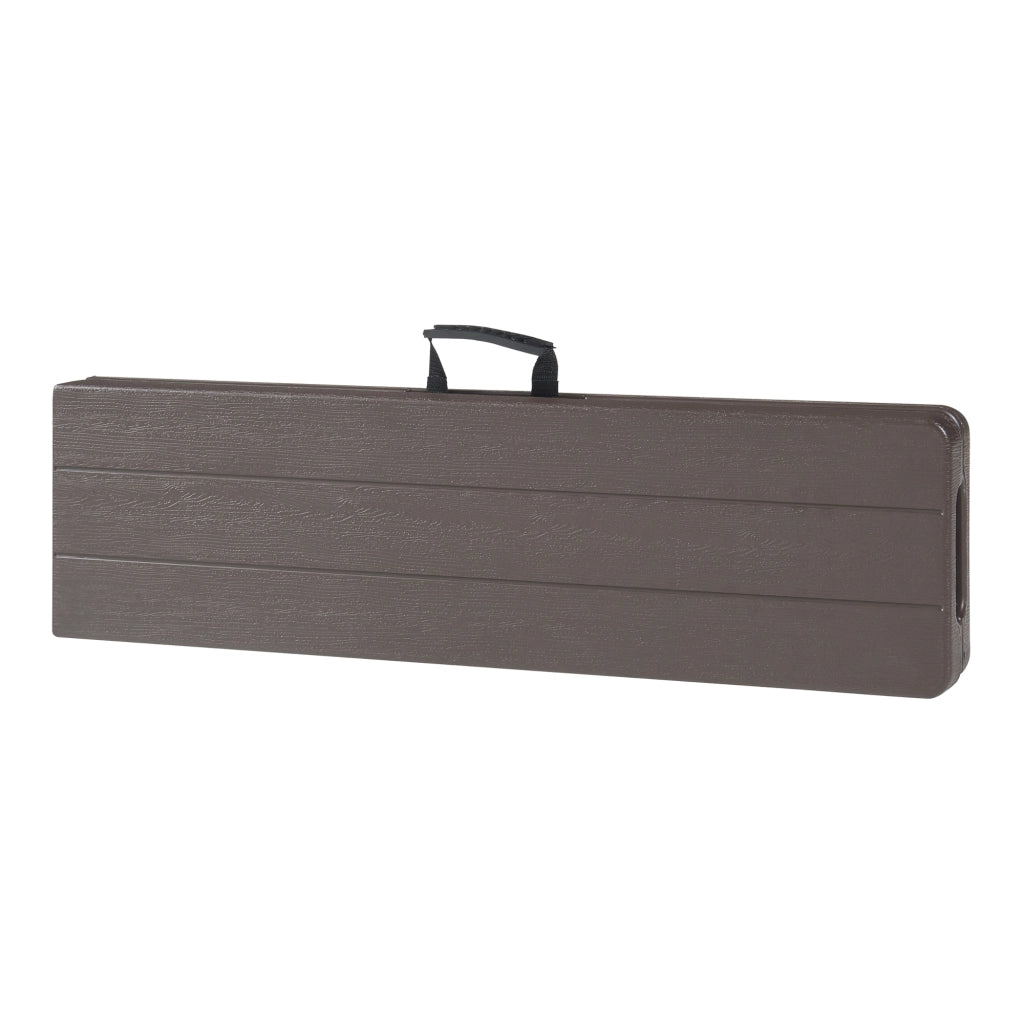 Set di 2 Panche Pieghevoli Lillestrøm 180x25x43 cm Marrone Effetto Legno [en.casa]