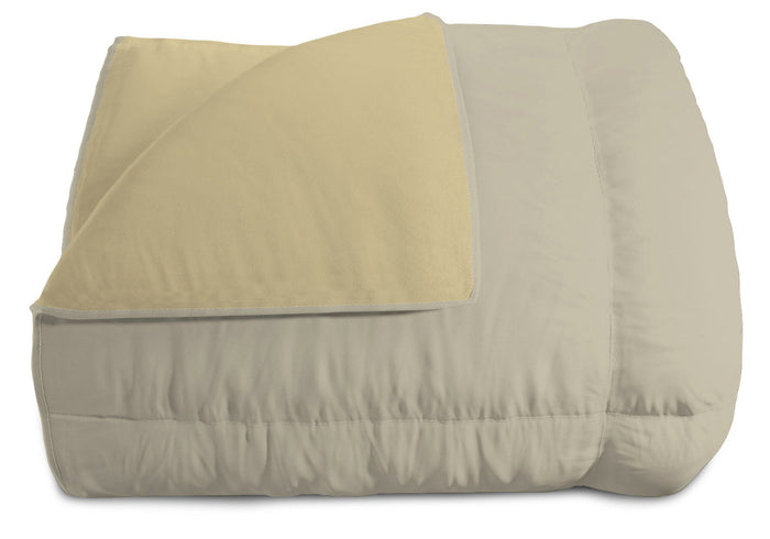 Trapunta Invernale Double Face Singola 300gr in Microfibra Tortora/Panna