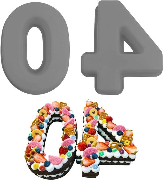 Due Forme di Torta in Silicone 25cm - Set di 40 Forme per Festa di Compleanno e Matrimonio