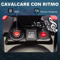 Quad Elettrico per Bambini ATV con Batteria Ricaricabile 6V, Fari LED e Musica, Età 3-8 Anni, Rosso