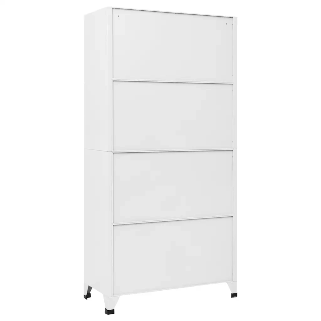 Armadietto con Serratura Bianco 90x40x180 cm in Acciaio cod mxl 53303