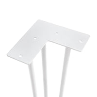 Set di Gambe Hairpin di 3 Bastoncini per Tavolo H710 Verniciato Bianco Acciaio Emuca
