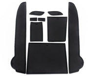 Accessori per Dacia Spring Electric 2022-2024, Tappetini di gomma per console centrale Antislip, Antislip tappetini, Protezione contro la polvere, Porta bicchiere di gomma, Tappetino di protezione per braccio, Accessori per Spring EV (Nero)