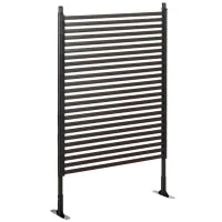 Recinzione Divisorio da Giardino Modulabile Autoportante in Acciaio, 93x22x150 cm, Marrone