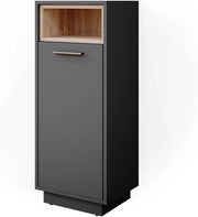 Mobiletto bagno Beatrice, Antracite, 38 x 93 cm, per la conservazione in bagno abbinabile alla serie Beatrice