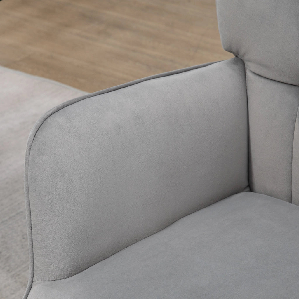 Poltrona relax con poggiapiedi ¨C zephmum ¨C 2 pezzi, grigio