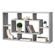 Mensola da Parete Saputit a 8 Scomparti Aperti 85 x 16 x 48 cm - Effetto Cemento [en.casa]