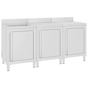 Lavello da cucina professionale 180 x 60 x 96 cm acciaio inox 02_0000721