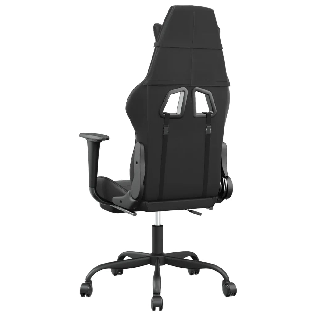 Sedia da Gaming | Sedia da e-sports con Poggiapiedi Nero in Similpelle