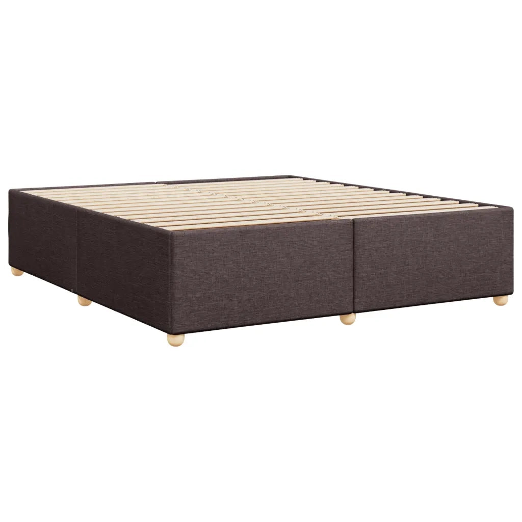 Giroletto senza Materasso Marrone Scuro 200x200 cm in Tessuto
