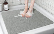 Matte antiscivolo per doccia - 60 x 60 cm - panno da bagno in PVC - rilascio di aria - massaaggio con doccette con fori di scarico - Grigio