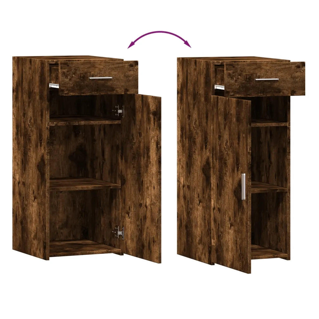 Credenza | Madia | Buffet da pranzo | Armadio da pranzo Rovere Fumo 40x42,5x93 cm in Legno Multistrato