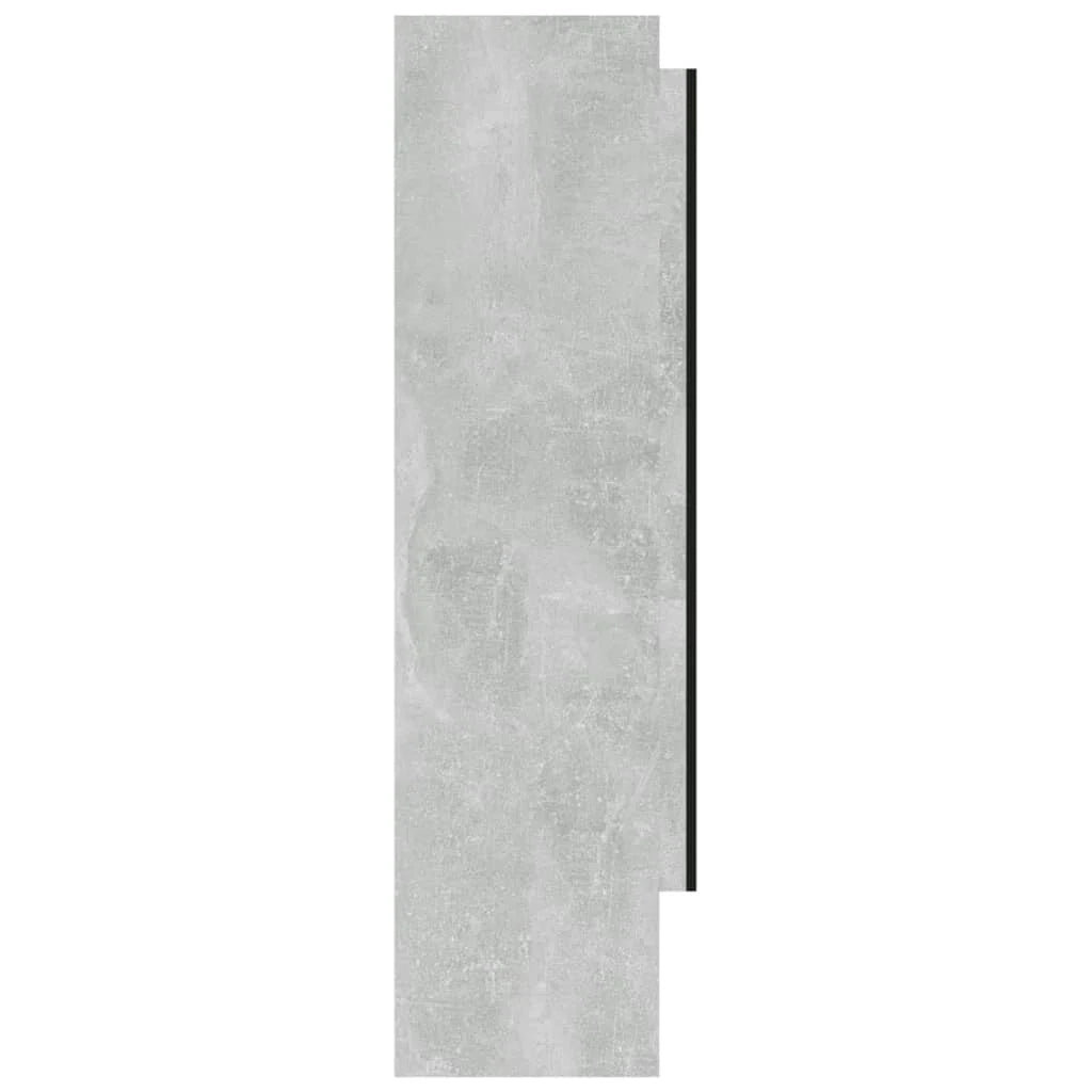 Mobiletto con specchio da bagno 80 x 15 x 60 cm grigio cemento MDF 02_0006713