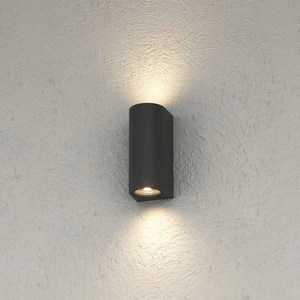 LIONE APPLIQUE BIEMISSIONE 2 LUCI NERO IP65 IK04 ATTACCO GU10