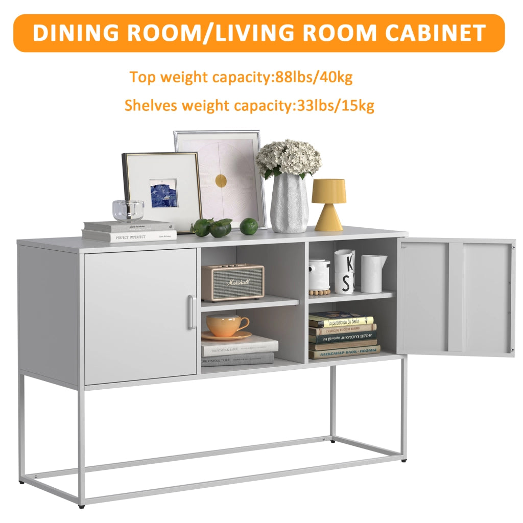 Armadio Bianco in Metallo con Ante ¨C zephmum ¨C 75x120x40 cm