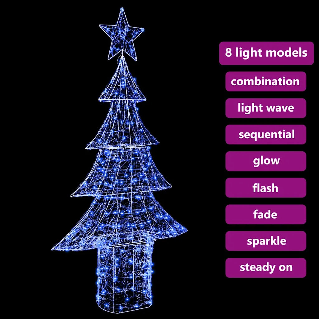 Albero di Natale | Decorazioni natalizie con 240 LED Blu 180 cm Acrilico
