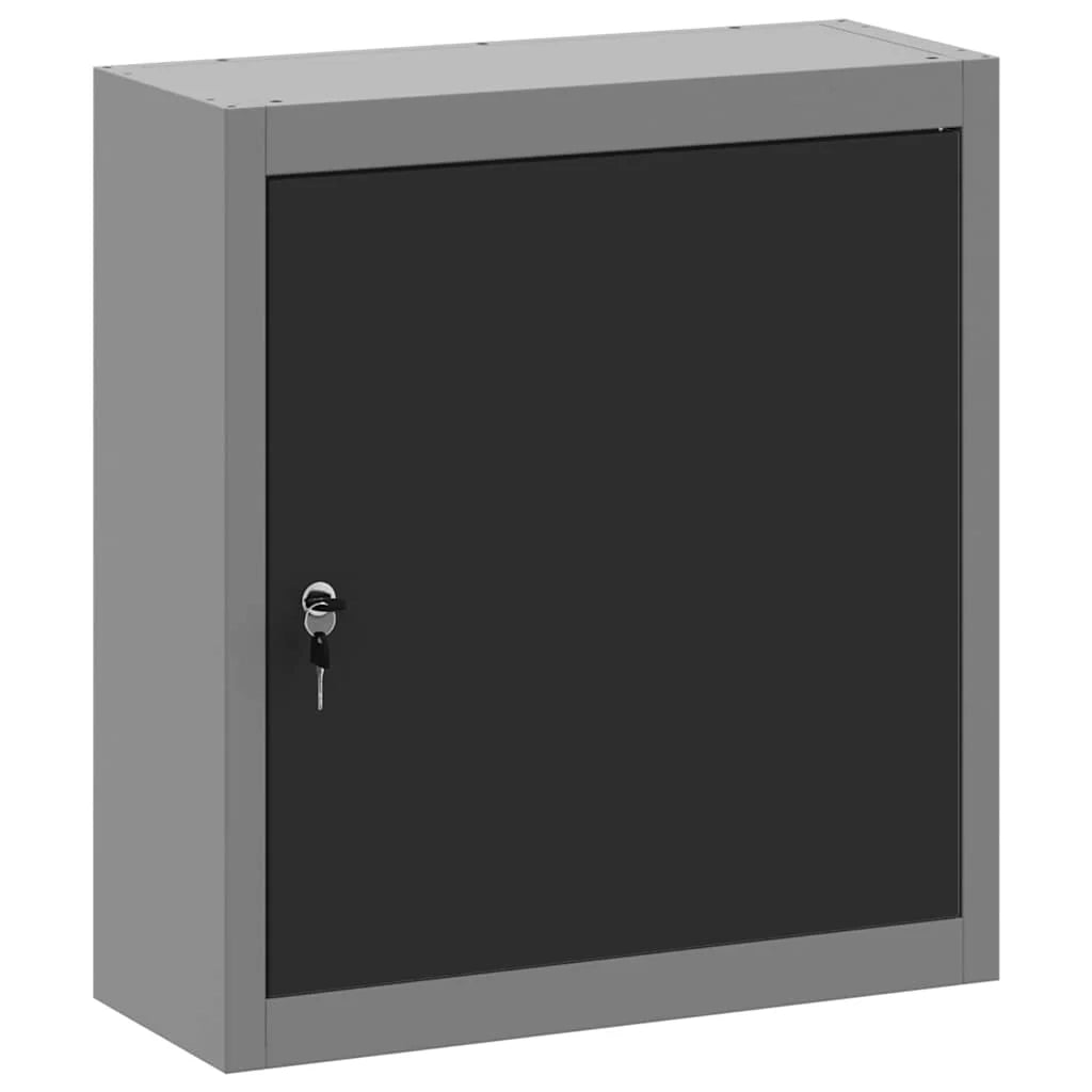 Armadio portautensili industriale da interno con ripiano regolabile 50 x 20 x 55 cm acciaio nero 02_0058026