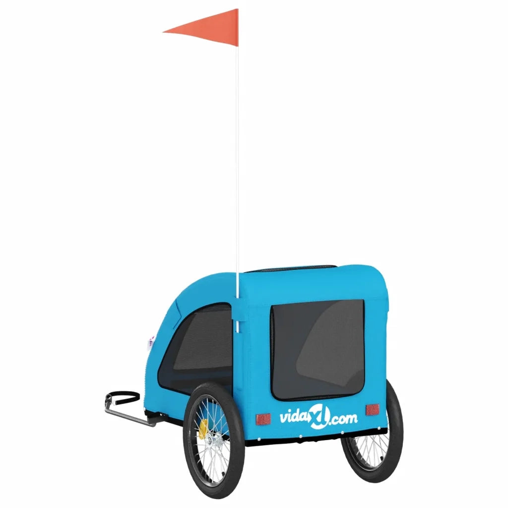 Rimorchio da Bici per Animali Blu Oxford e Ferro CFW6885099