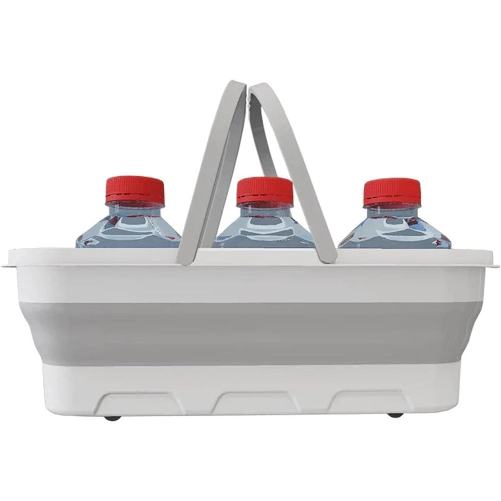 Trade Shop - Secchio Bacinella Pieghevole Richiudibile Salvaspazio Cestino Rettangolare 46cm -