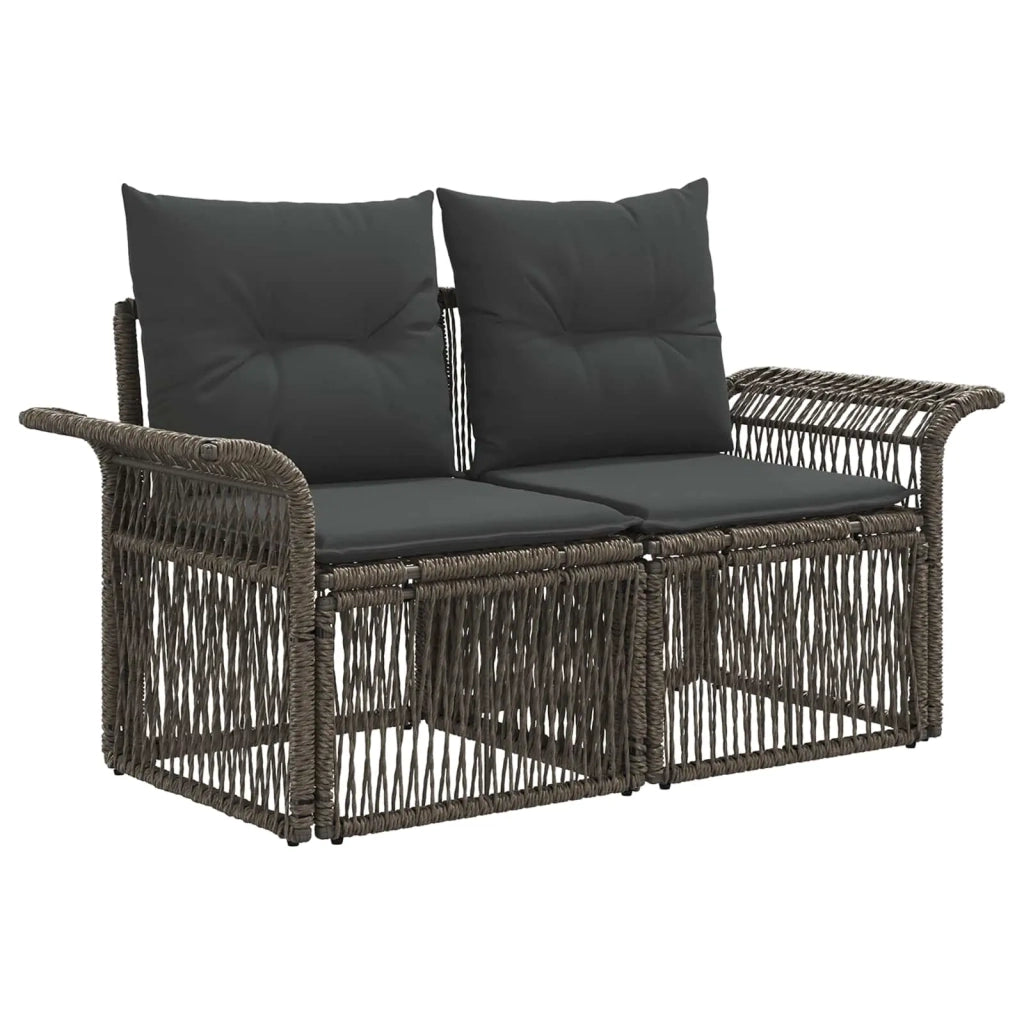 Set Divano da Giardino 6 pz Grigio e Grigio Scuro polyrattan 3436637