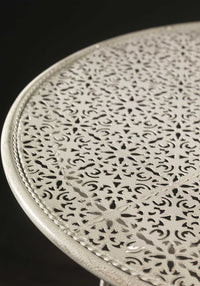 Tavolo da Giardino Ø60xh74 cm in Metallo Ragusa Avorio