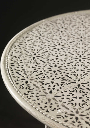 Tavolo da Giardino Ø60xh74 cm in Metallo Ragusa Avorio