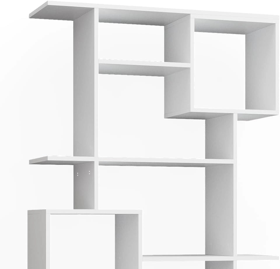 Scaffale Cube, Bianco, 92 x 187.7 cm, per una suddivisione flessibile degli spazi e una conservazione aperta