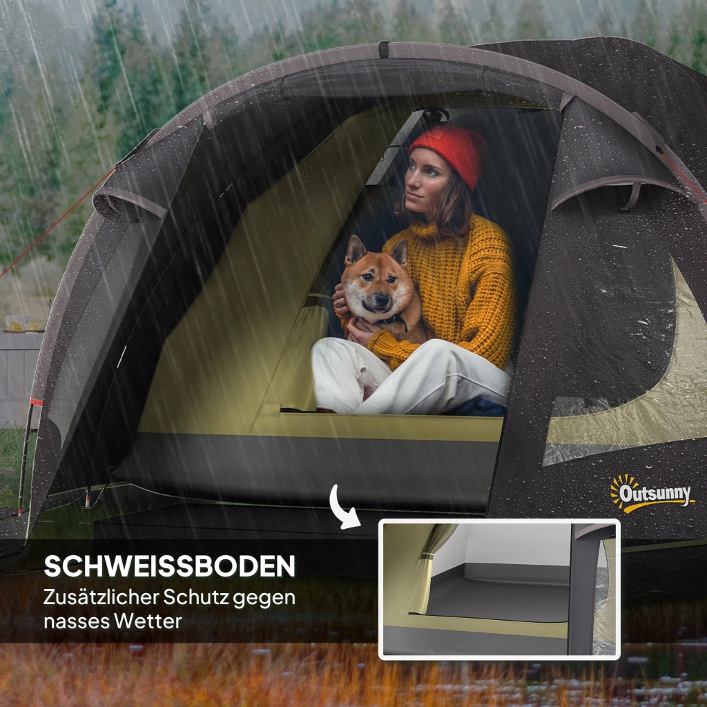 Tenda da Campeggio Tunnel 2 Persone ¨C Xylo ¨C UV 50+ con Veranda Nero
